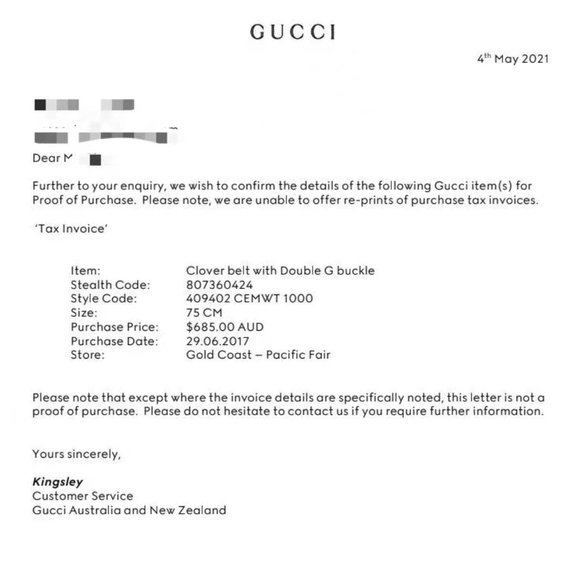 ❤️SOLD❤️ GUCCI CLOVER BELT WITH DOUBLE G BUCKLE - Picture 8 of 8